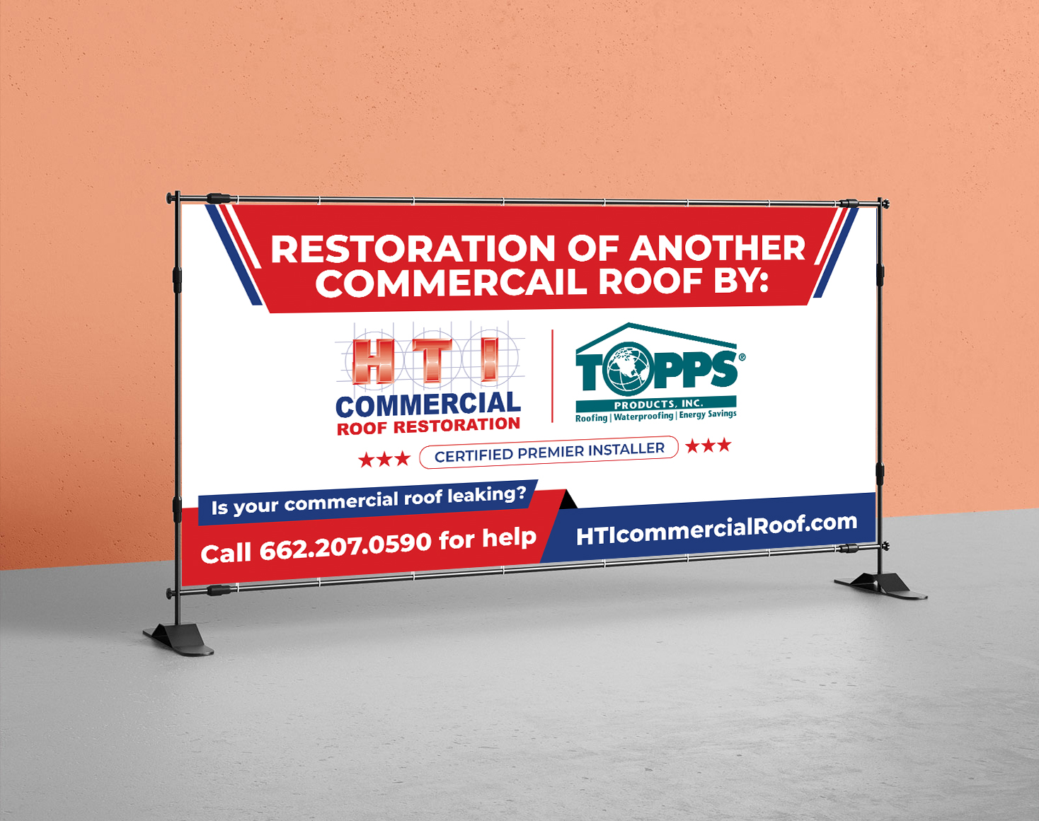 Design de Panneau par Aurora:) pour HTI Commercial Roof Restoration.com | Design #26394847