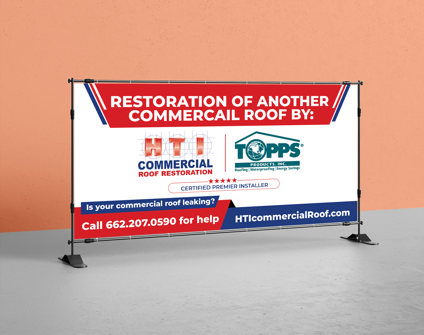 Diseño de Cartelera por Aurora:) para HTI Commercial Roof Restoration.com | Diseño #26394848