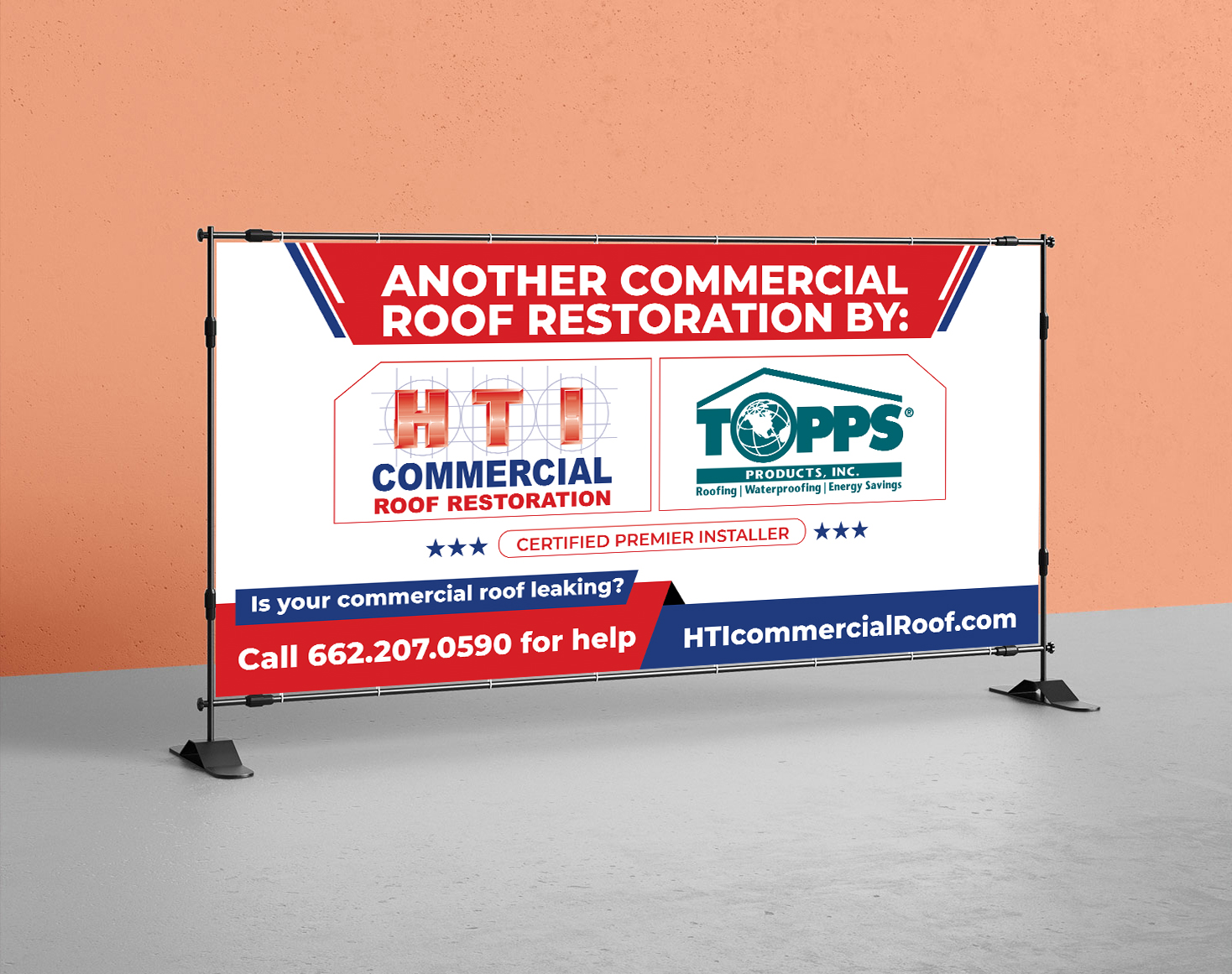 Billboard Design by Aurora:) for HTI Commercial Roof Restoration.com | Design #26398407