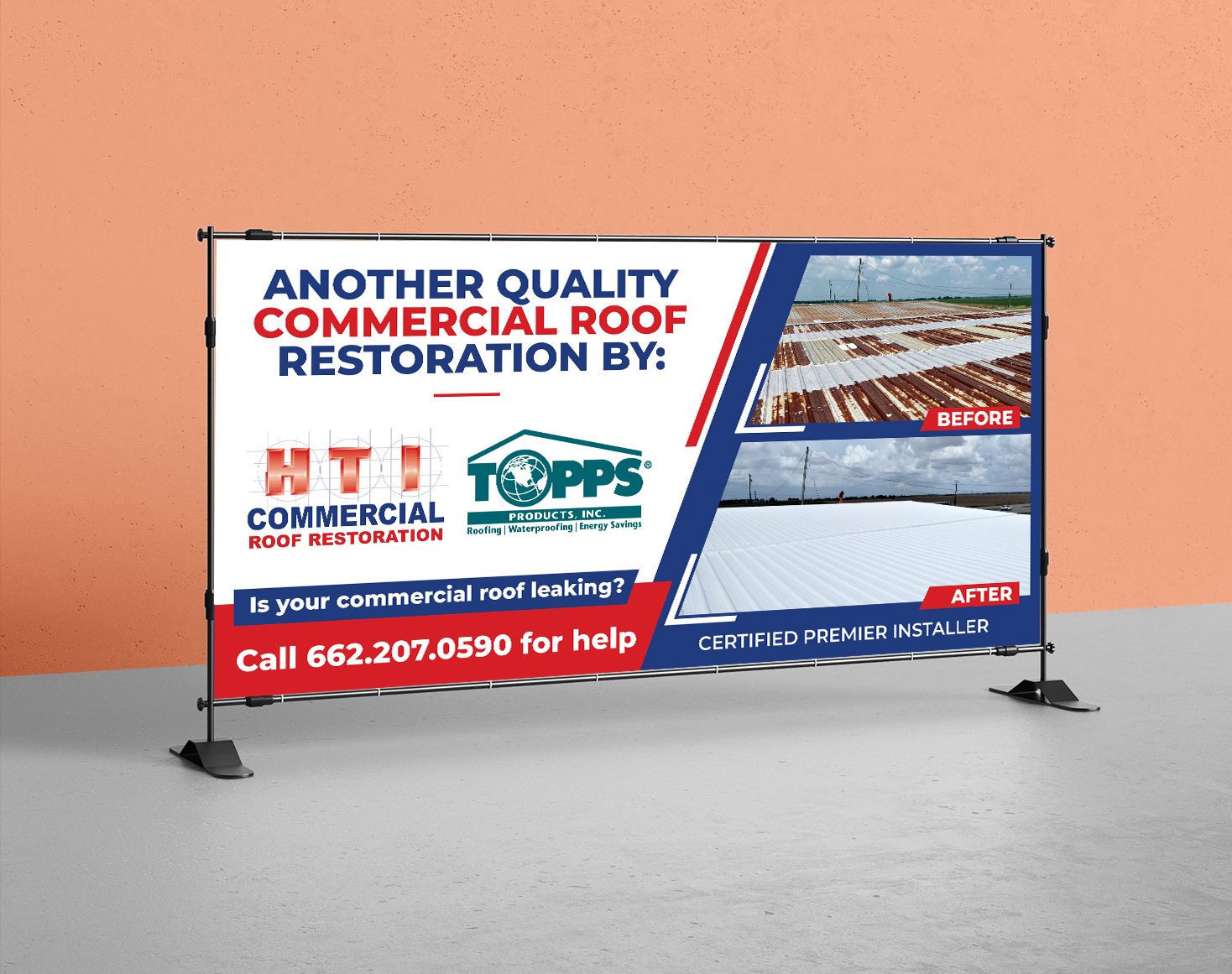 Billboard Design by Aurora:) for HTI Commercial Roof Restoration.com | Design #26401135