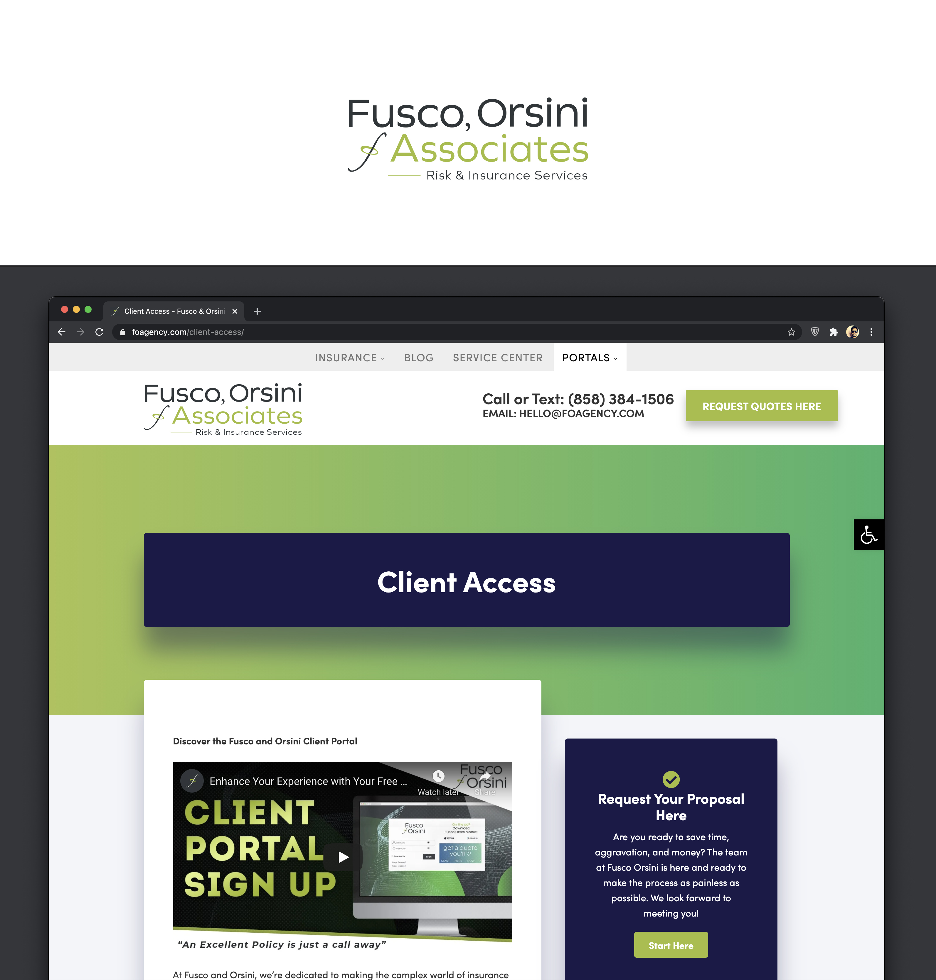 Logo Design by RD Brand Architects for Fusco & Orsini Insurance Services | Design #26357320