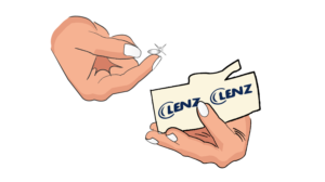 Dip and clenz   your contact Lens . with this.     “Contact CLenz  pac. | Design Emballage par Rickyy