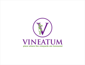 The company name VINEATUM with an appropriate icon device  label. The words ‘place where the vineyards are honoured’ can be added | Diseño de Logo por BNdesigner