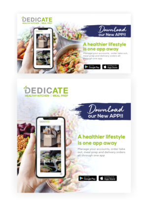 NEW APP LAUNCH FOR HEALTHY CONCEPT RESTAURANT | Graphic Design by ammar_ed