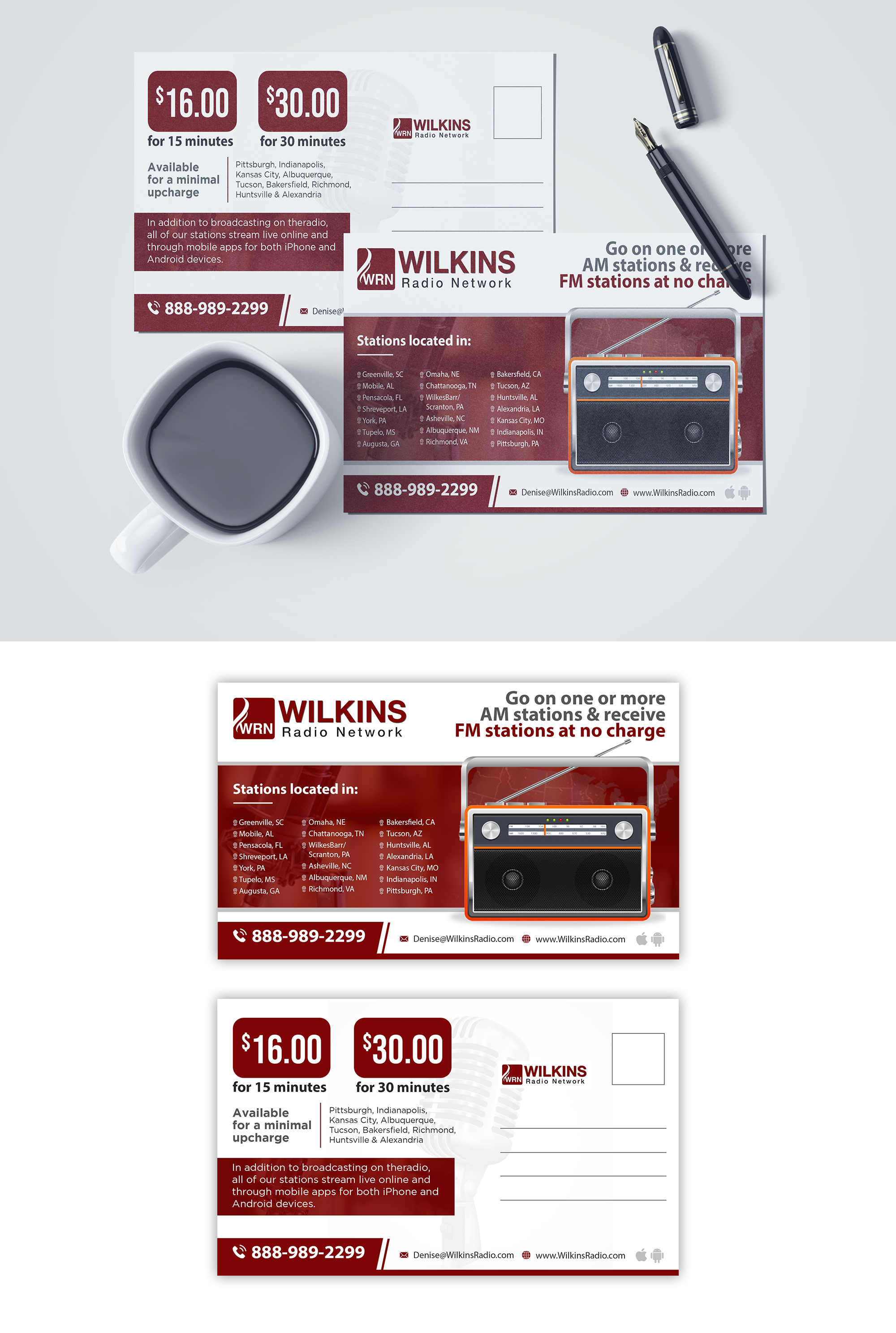 Diseño de Postal por debdesign para Wilkins Radio Network | Diseño #26365228