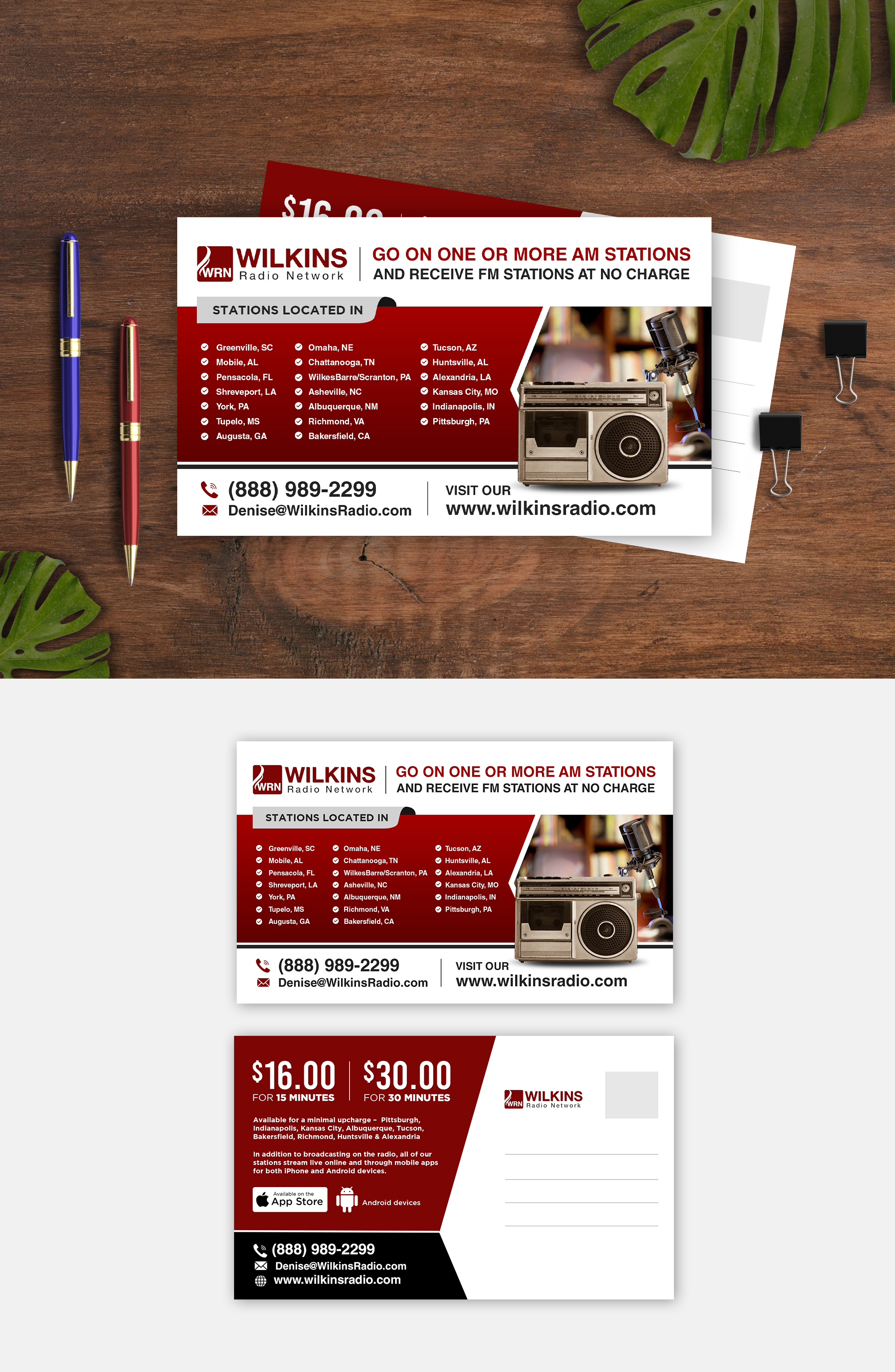 Diseño de Postal por debdesign para Wilkins Radio Network | Diseño #26368432