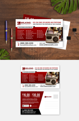 Postcard Design by debdesign for Wilkins Radio Network | Design: #26368432
