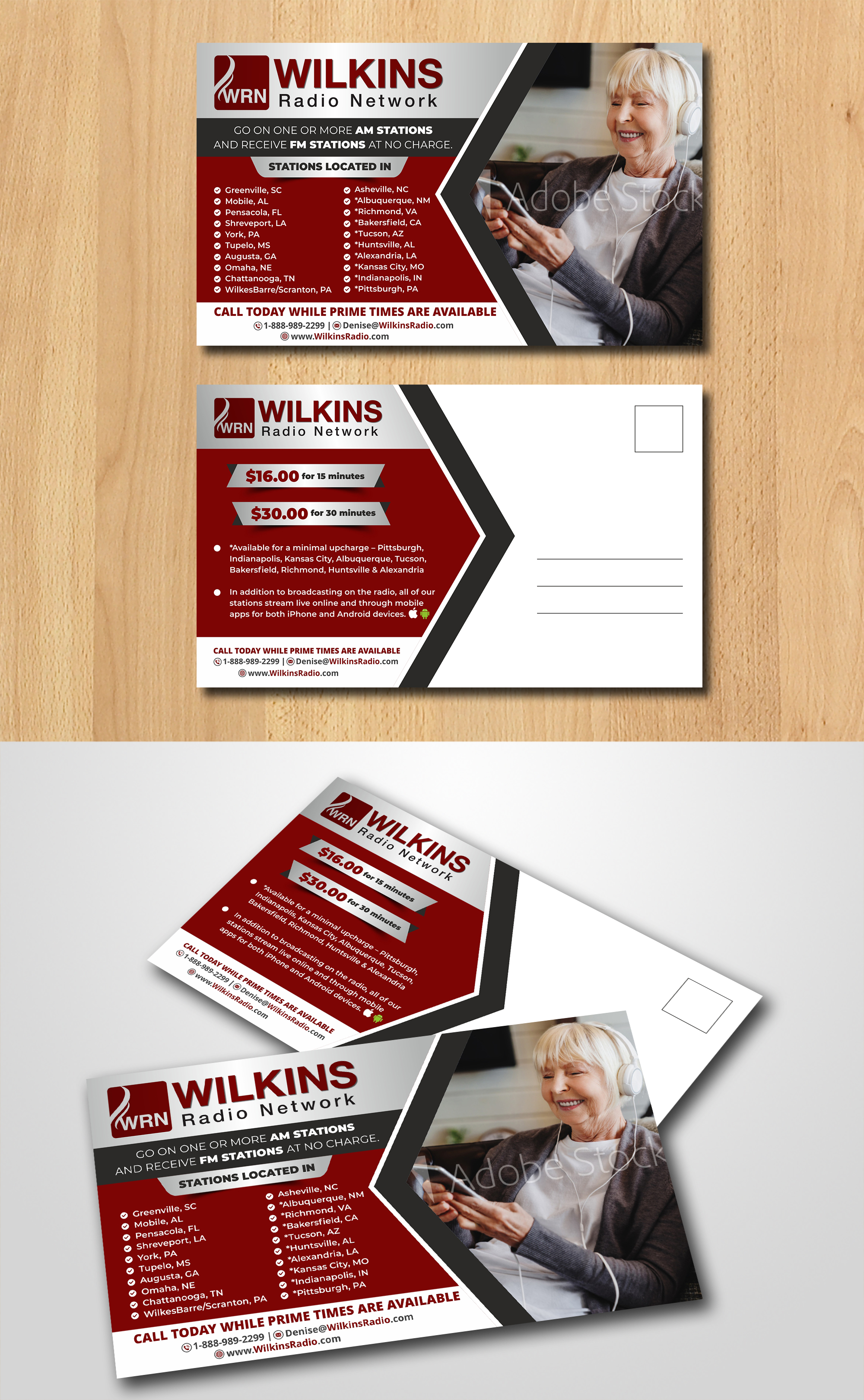 Design de Carte Postale par ecorokerz pour Wilkins Radio Network | Design #26363417