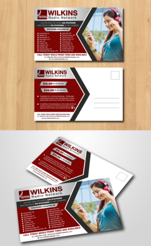 Postcard Design by ecorokerz for Wilkins Radio Network | Design: #26363418