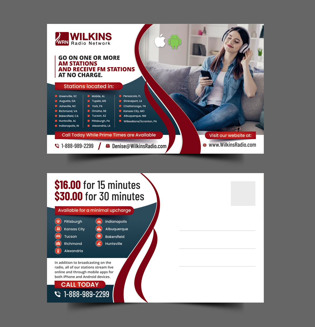 Diseño de Postal por ecorokerz para Wilkins Radio Network | Diseño #26363419