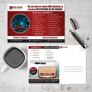 Group of 40 Radio Stations Needs a Marketing Post Card | Postkarten-Design von Schöpfer