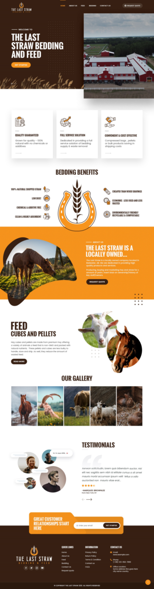 Animal Horse & Bedding Company Needs a Website Coded & Designed | Web-Design von nzdesigners