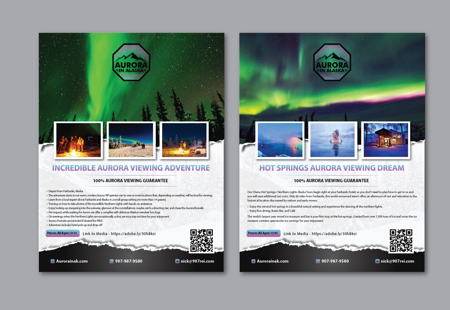 Brochure Design by alex989 for Aurora in Alaska | Design #26366227