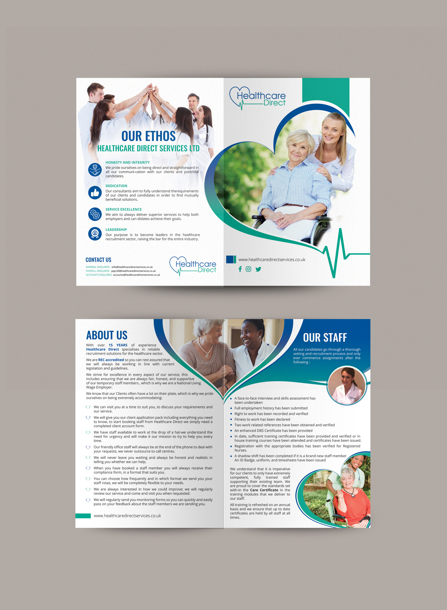Brochure Design by RGraphic for Staffing Direct | Design #26386376
