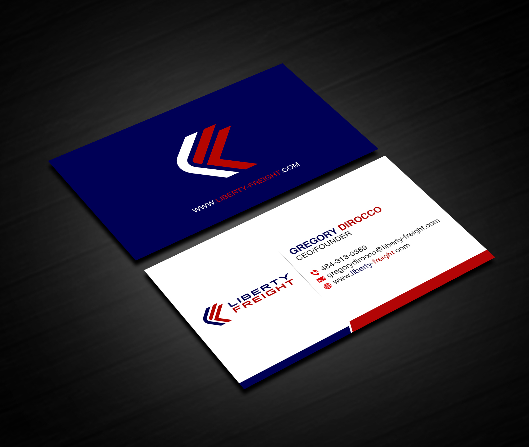 Business Card Design by Creations Box 2015 for Liberty Freight LLC | Design #26369756