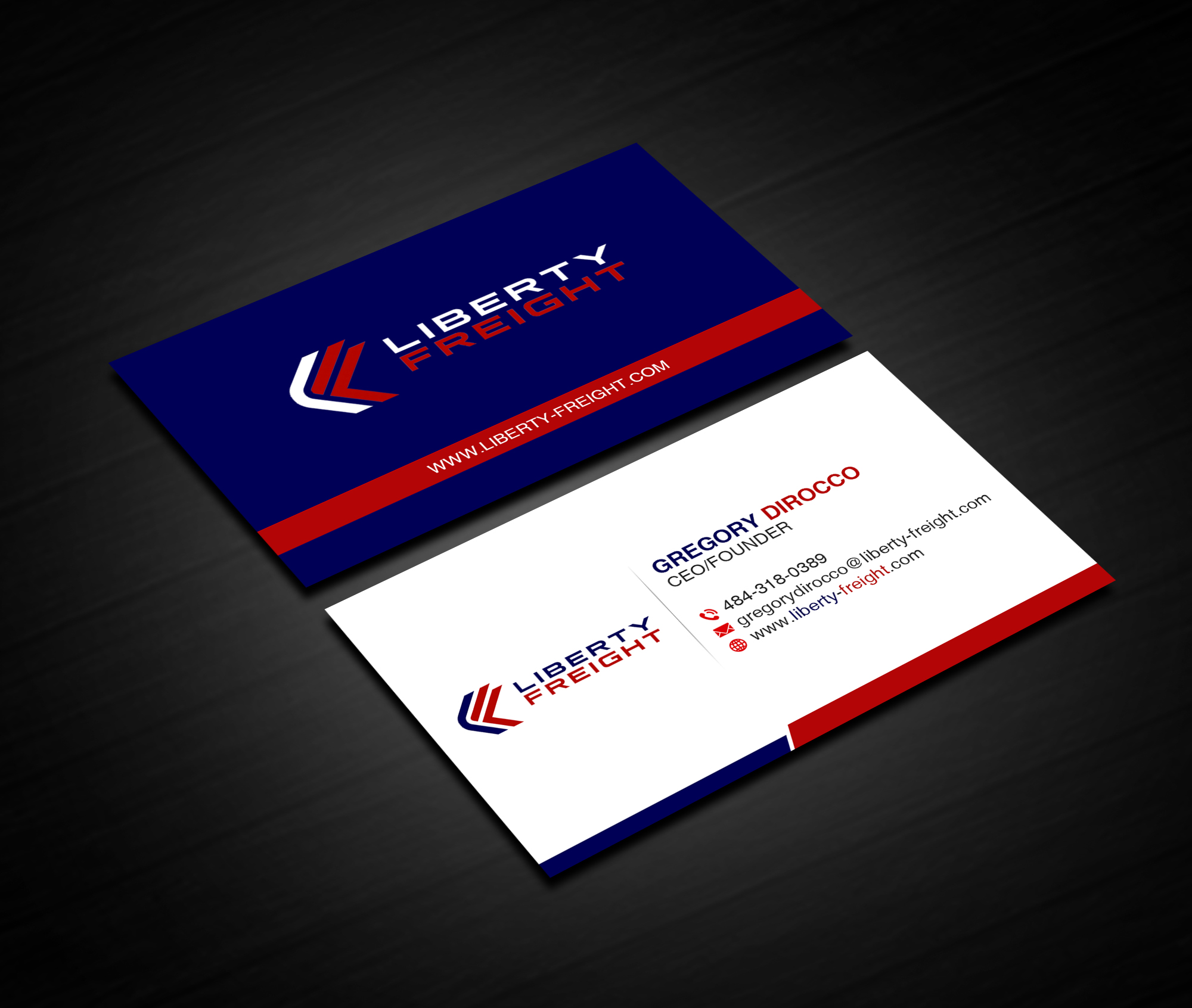 Diseño de Tarjeta de Presentación por Creations Box 2015 para Liberty Freight LLC | Diseño #26369758