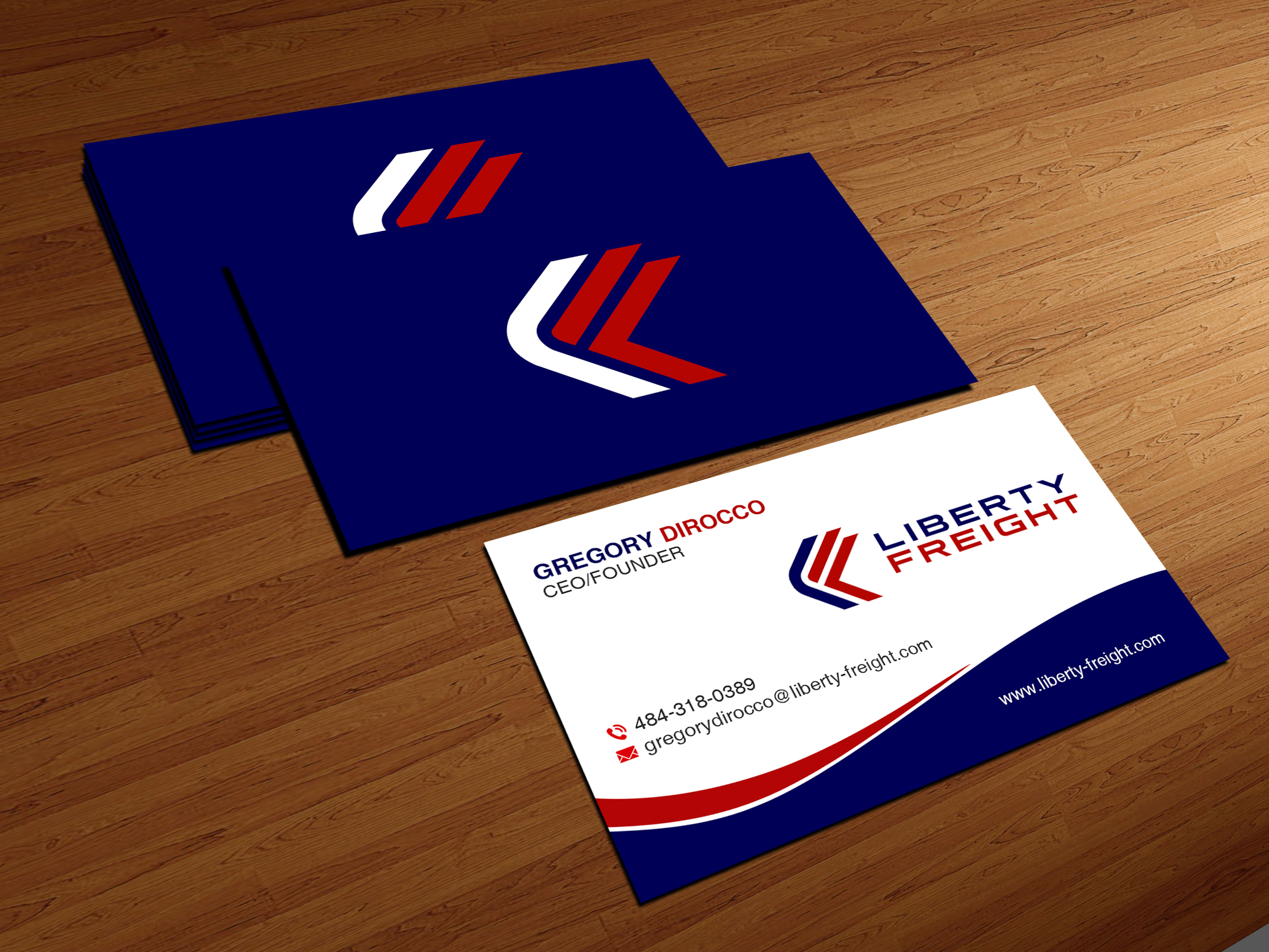 Diseño de Tarjeta de Presentación por Creations Box 2015 para Liberty Freight LLC | Diseño #26369760