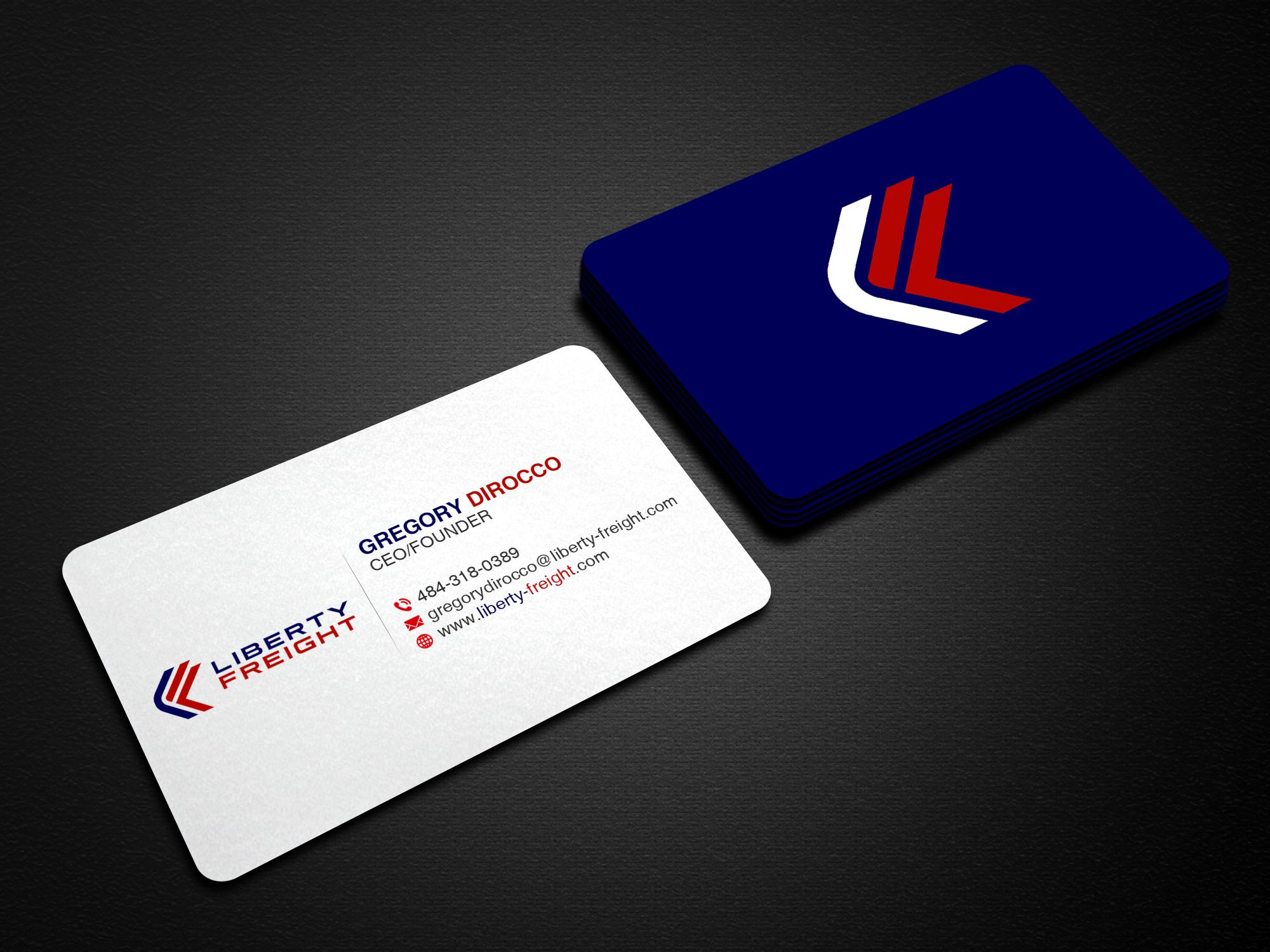 Visitenkarten-Design von Creations Box 2015 für Liberty Freight LLC | Design #26369763