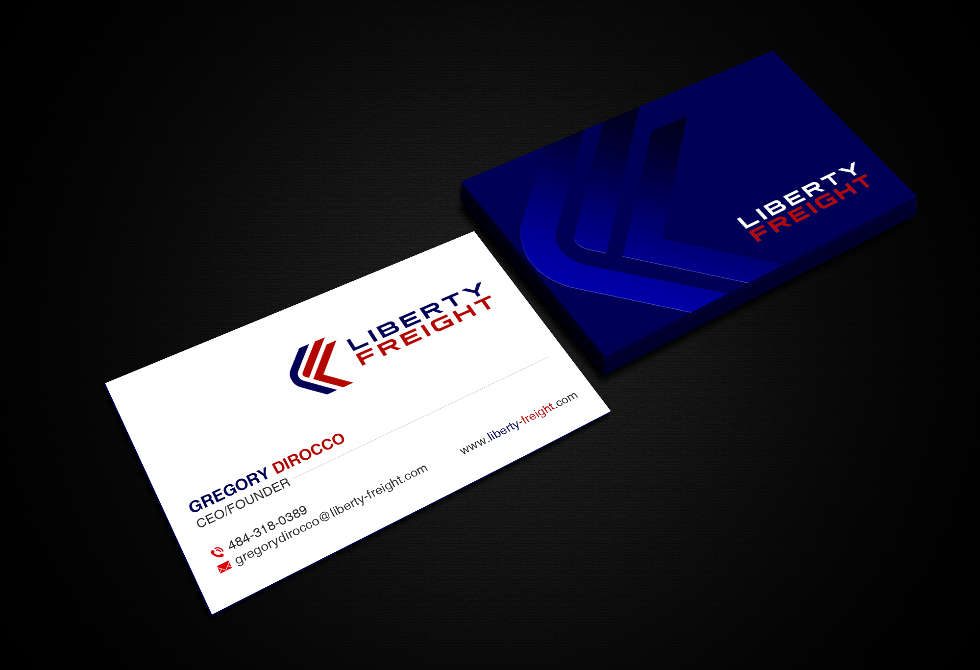 Diseño de Tarjeta de Presentación por Creations Box 2015 para Liberty Freight LLC | Diseño #26369776