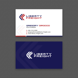 Business Card Design by Bold Pixels for Liberty Freight LLC | Design: #26371117