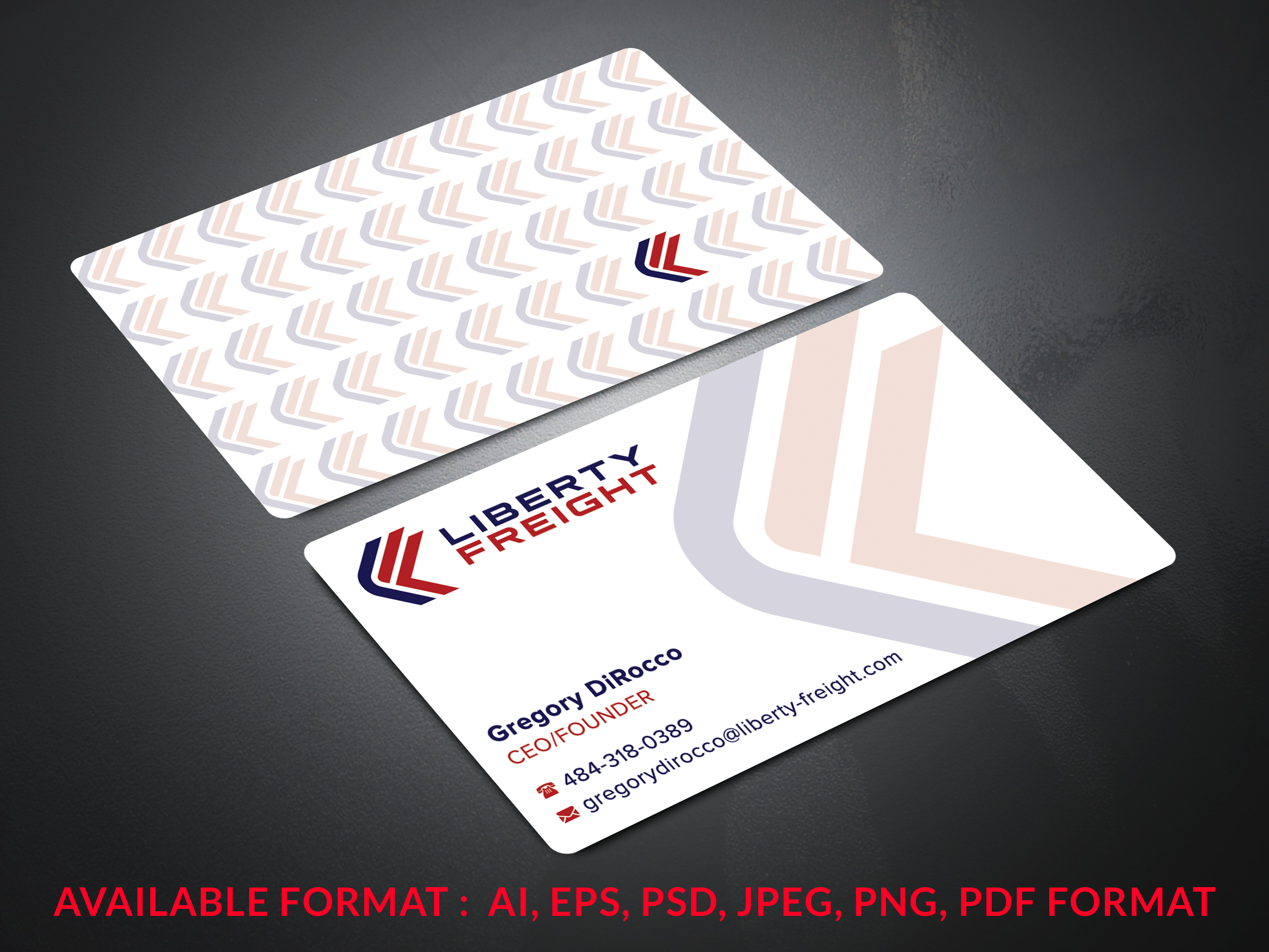 Diseño de Tarjeta de Presentación por B. M. BILLAL HOSSAIN para Liberty Freight LLC | Diseño #26370560