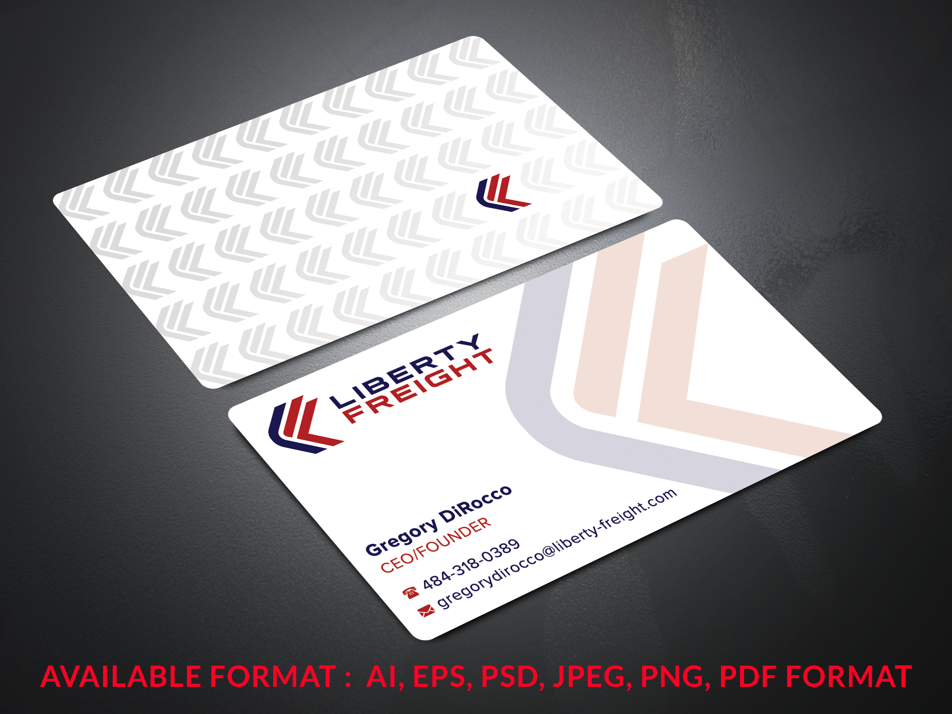 Diseño de Tarjeta de Presentación por B. M. BILLAL HOSSAIN para Liberty Freight LLC | Diseño #26370621