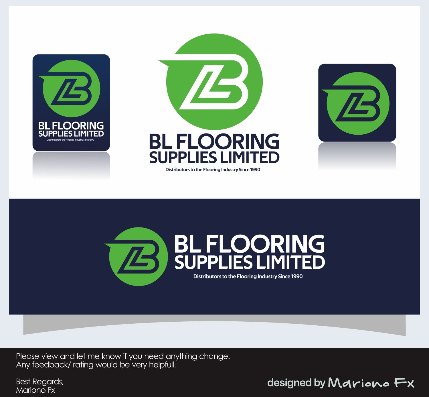 Logo Design by Mariono Fx for BL Flooring Supplies Limited | Design #26376038
