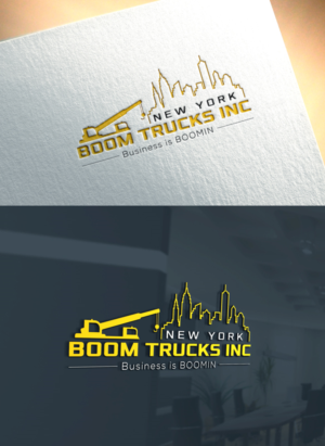 Our company name:  NEW YORK BOOM TRUCKS INC and also our slogan “Business is BOOMIN” | Logo-Design von Art Lancer