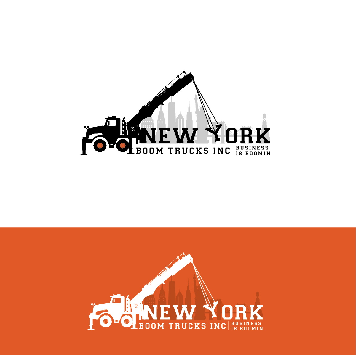 Logo-Design von Deziners Zone für New York Boom Trucks Inc | Design #26379479