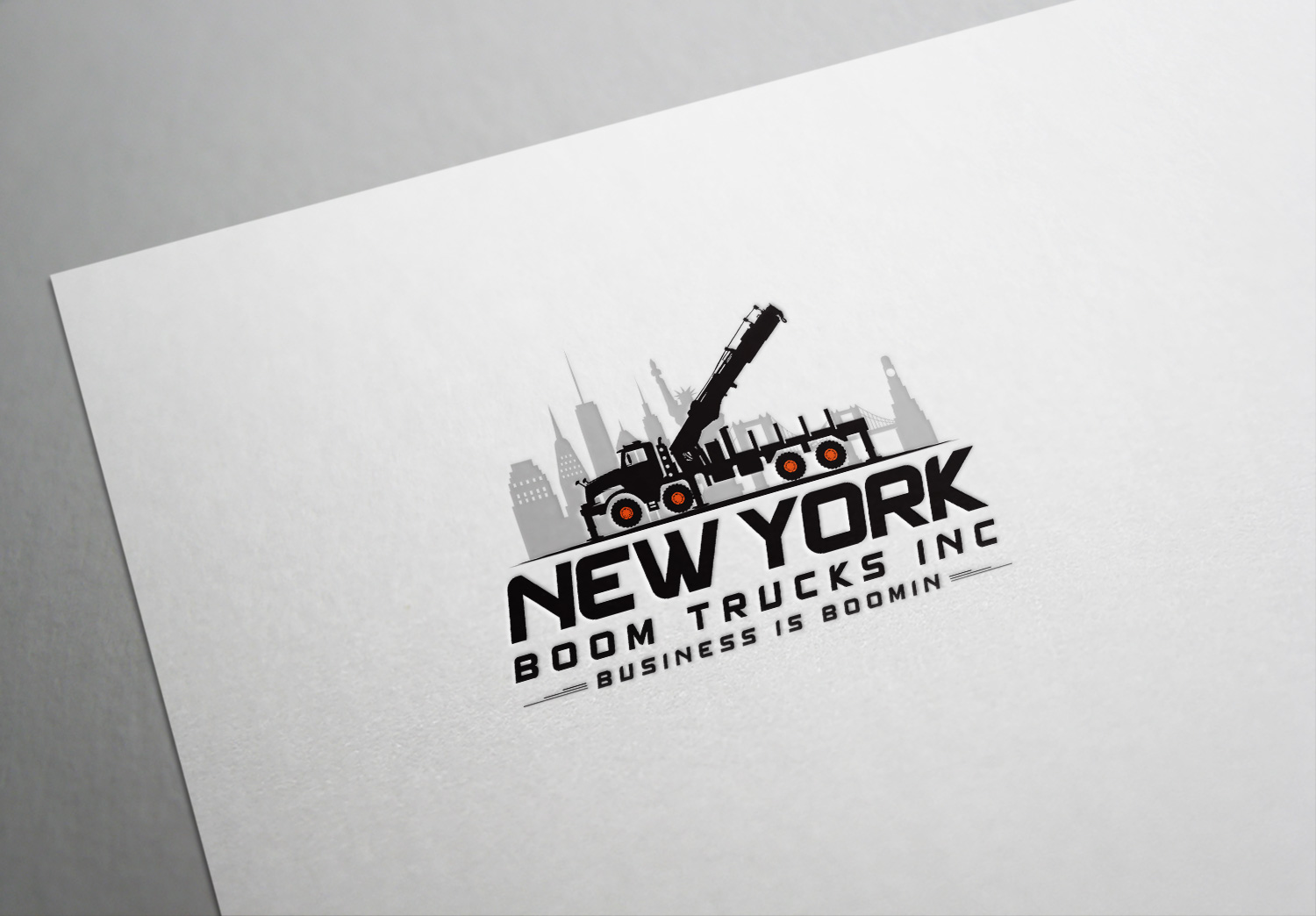 Logo-Design von Deziners Zone für New York Boom Trucks Inc | Design #26379482