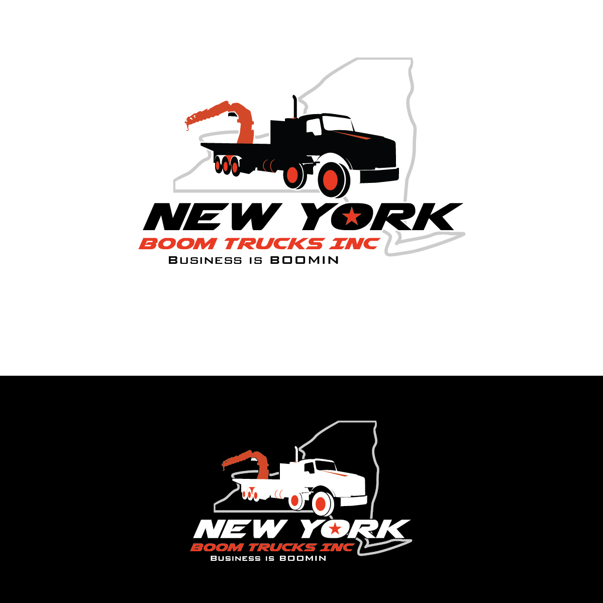 Logo-Design von Deziners Zone für New York Boom Trucks Inc | Design #26379966