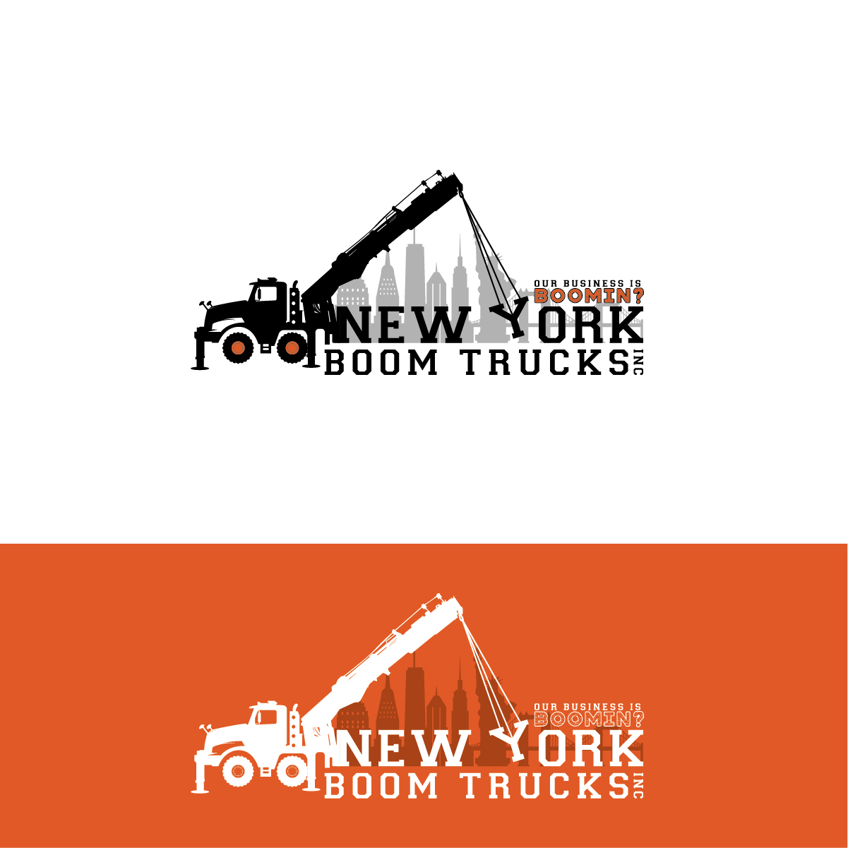 Logo-Design von Deziners Zone für New York Boom Trucks Inc | Design #26415881