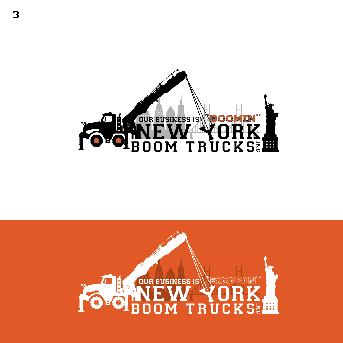 Logo Design by Deziners Zone for New York Boom Trucks Inc | Design #26418389