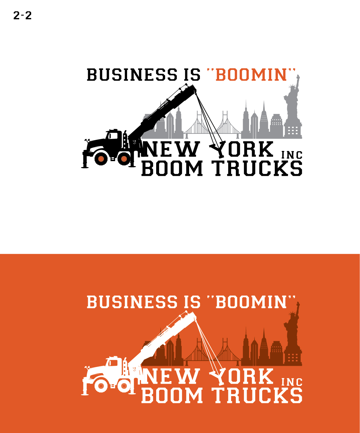 Logo Design by Deziners Zone for New York Boom Trucks Inc | Design #26440907