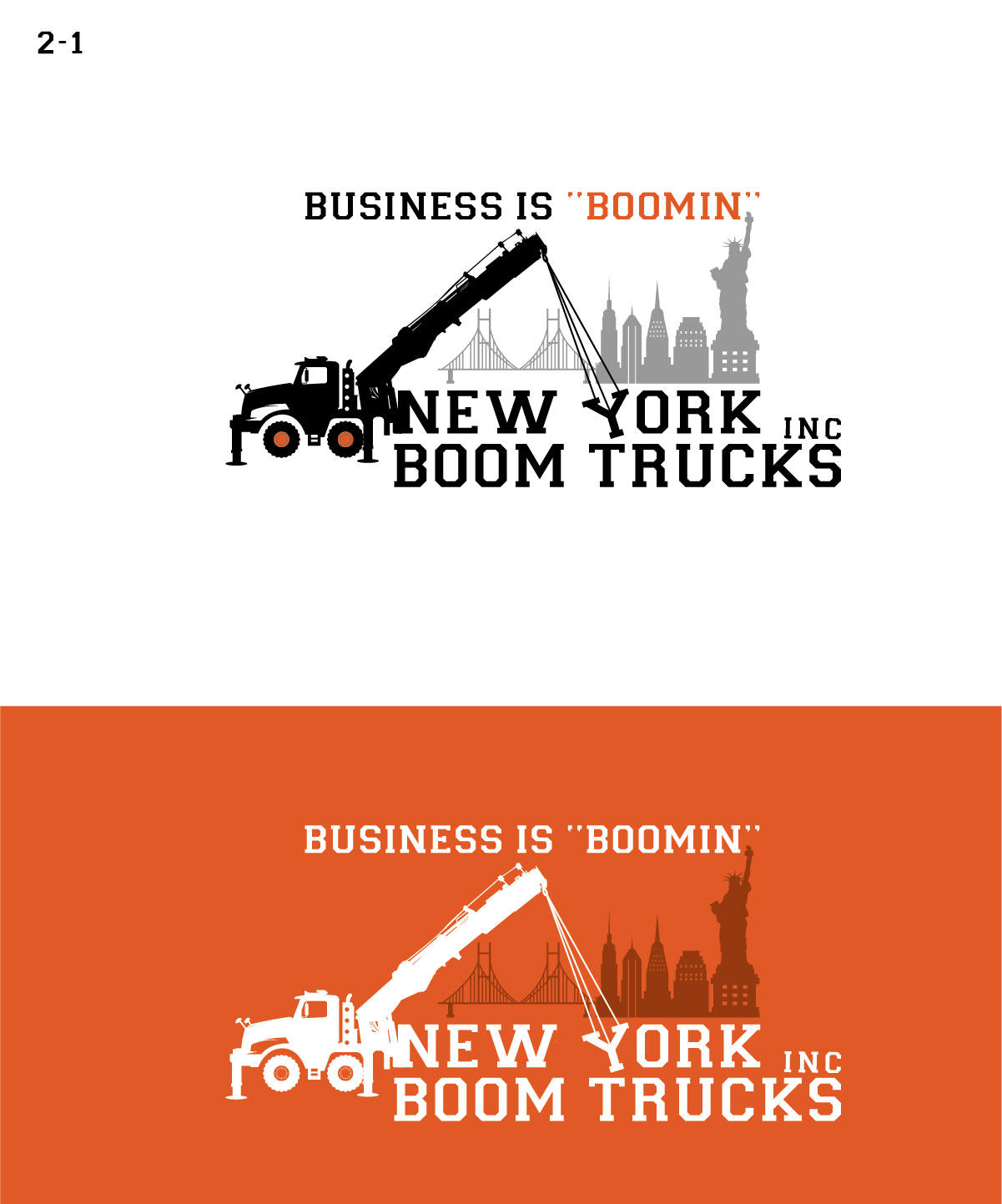 Logo Design by Deziners Zone for New York Boom Trucks Inc | Design #26440908