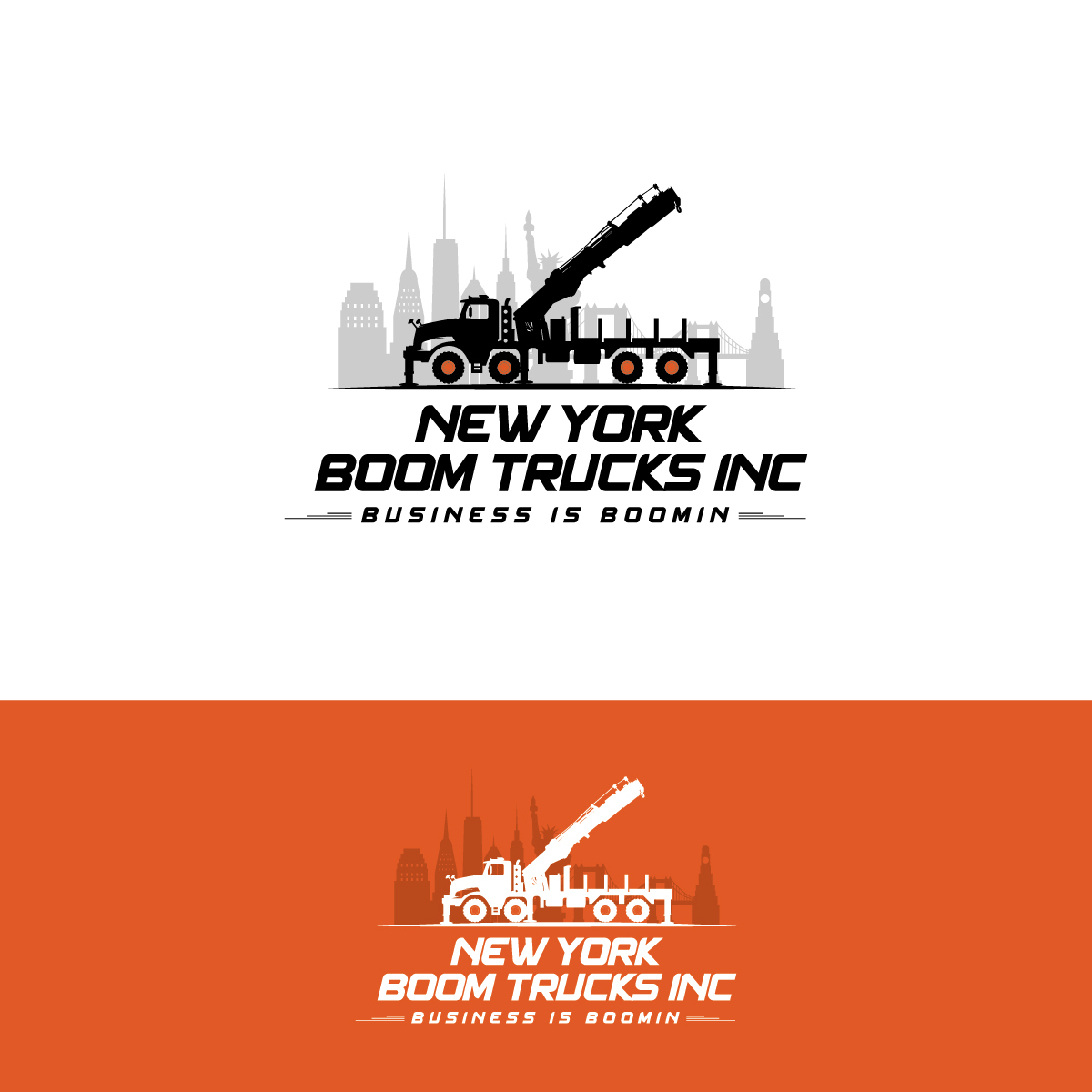 Logo-Design von Deziners Zone für New York Boom Trucks Inc | Design #26664118