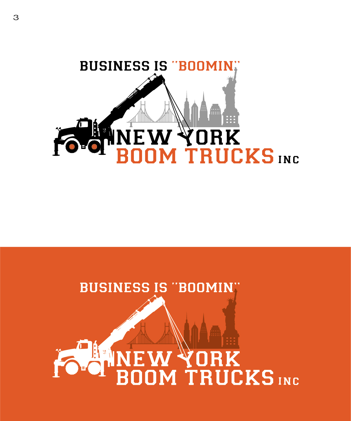 Logo-Design von Deziners Zone für New York Boom Trucks Inc | Design #26675862