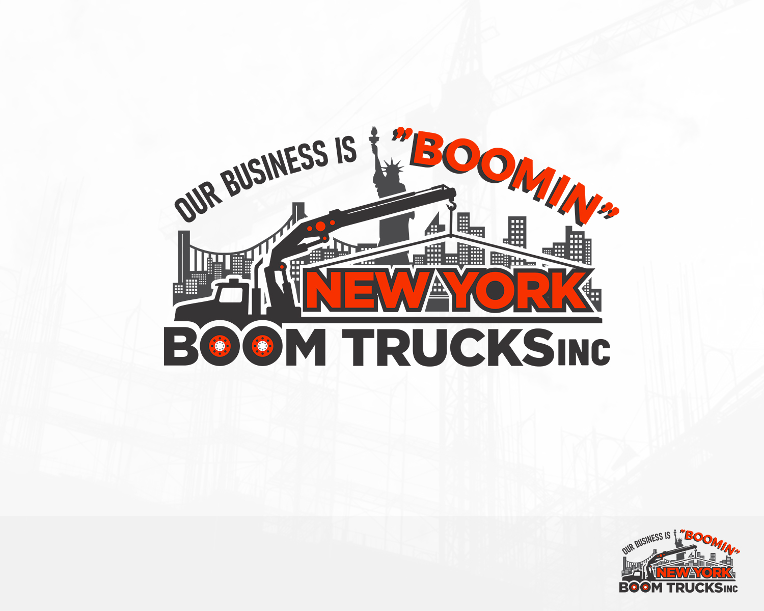 Diseño de Logo por Djamdesign para New York Boom Trucks Inc | Diseño #26414620