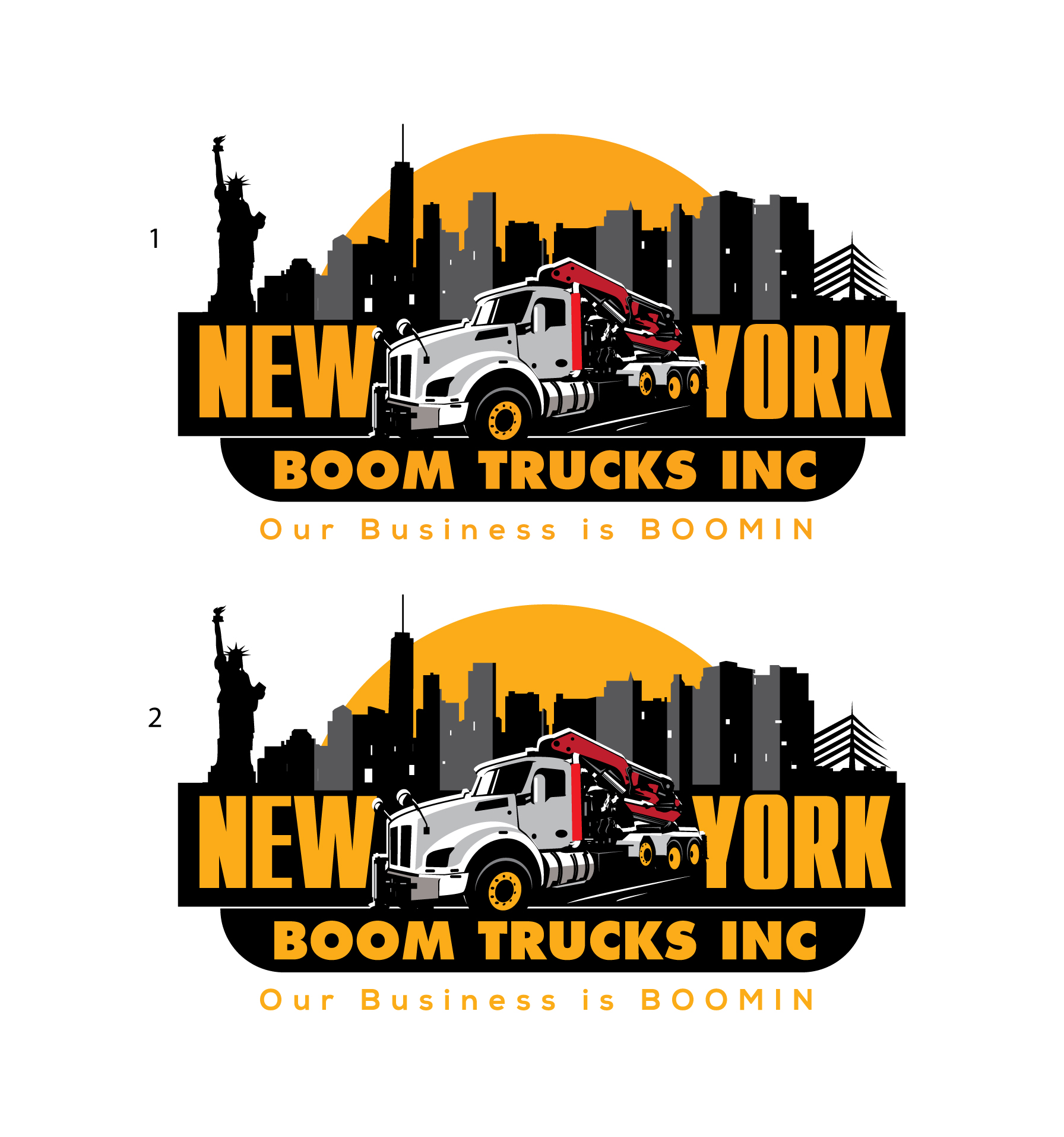 Diseño de Logo por geni para New York Boom Trucks Inc | Diseño #26376058