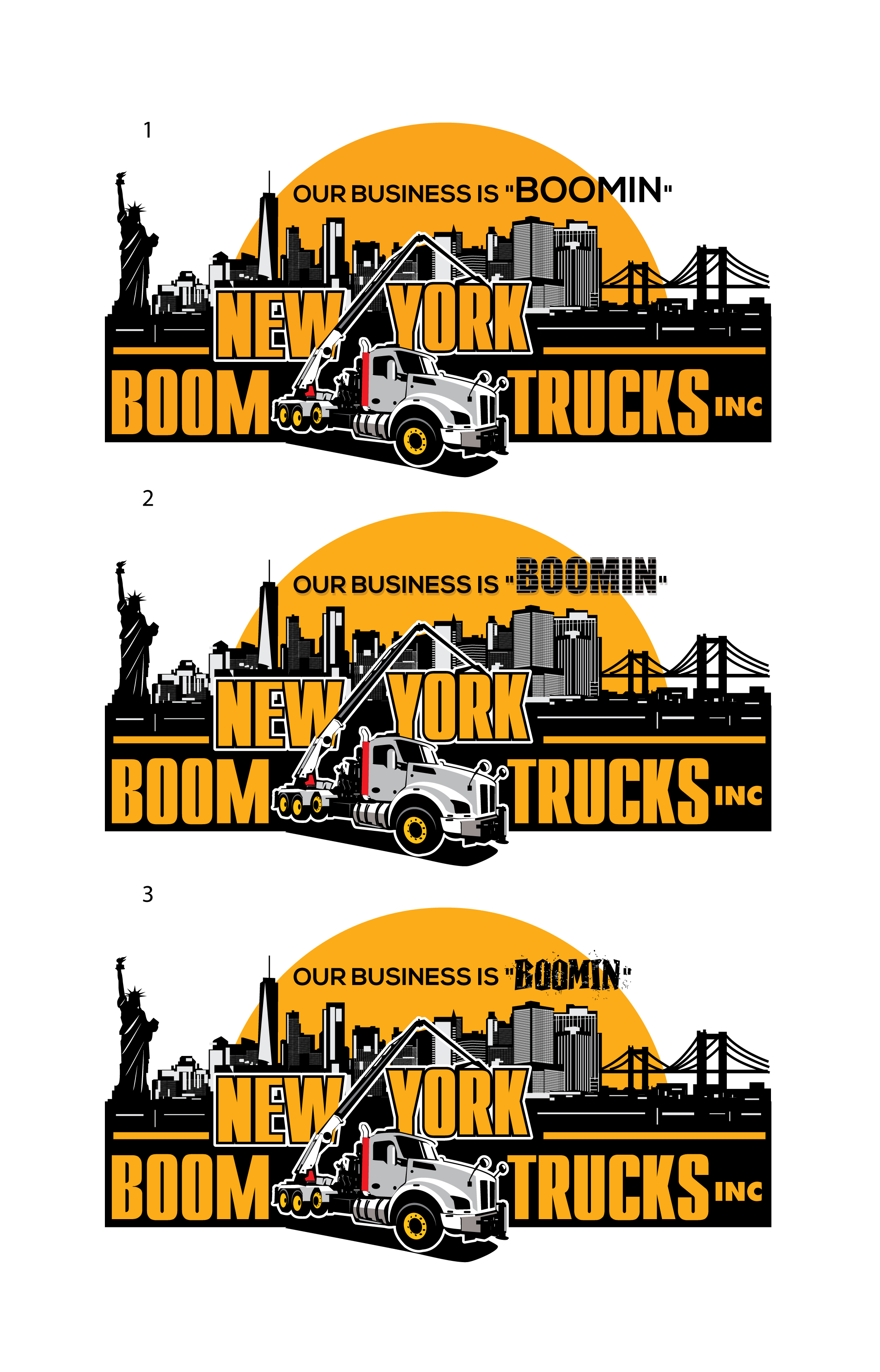 Logo Design by geni for New York Boom Trucks Inc | Design #26397860