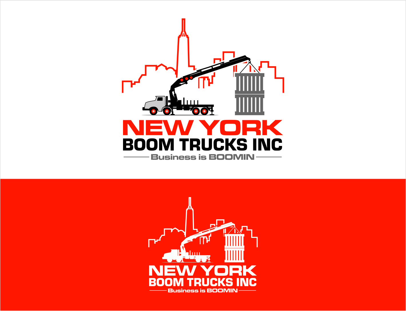 Logo Design by BNdesigner for New York Boom Trucks Inc | Design #26384290