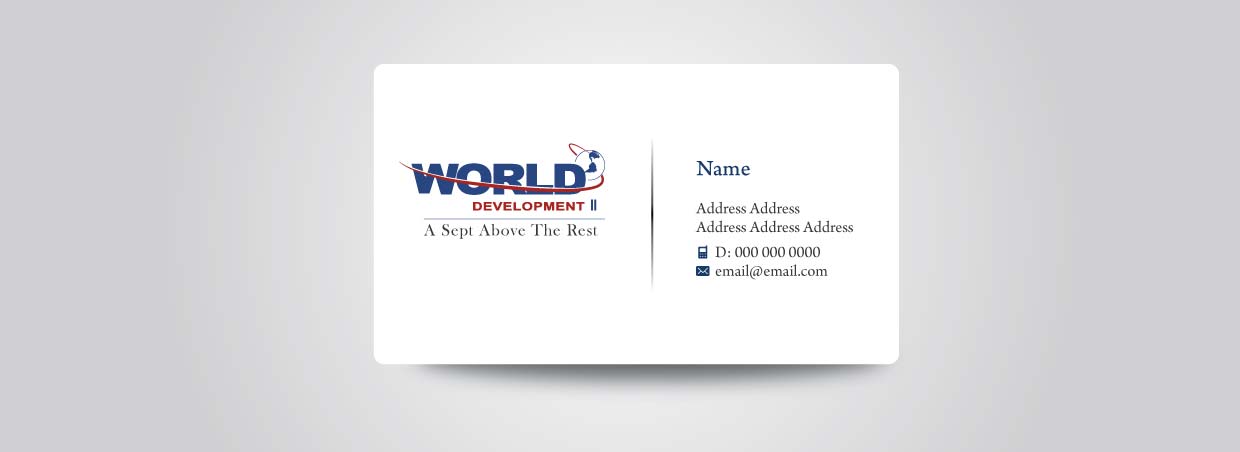 Diseño de Tarjeta de Presentación por Shikha para World Development 2 | Diseño #3090404