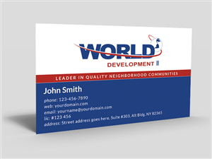 Business Card Design by  Artman for World Development 2 | Design #3110251