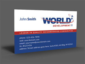 Business Card Design by  Artman for World Development 2 | Design: #3110283