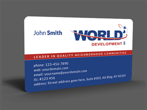 Business Card Design by  Artman for World Development 2 | Design: #3110284