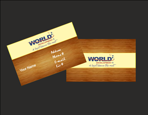 Business Card Design by somnath.mukerji1 for World Development 2 | Design: #3069629
