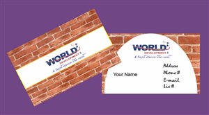 Business Card Design by somnath.mukerji1 for World Development 2 | Design: #3069727