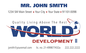 Business Card Design by CraftedByStephanie for World Development 2 | Design: #3088800