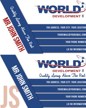 Business Card Design by CraftedByStephanie for World Development 2 | Design #3100667