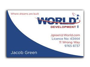 Business Card Design by Hayley Dykes for World Development 2 | Design #3081875